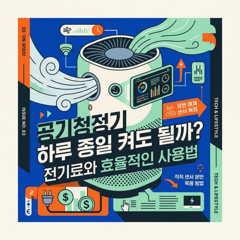 ai thumbnail poster 공기청정기 하루 종일 켜도 될까 전기료와 효율적인 사용법 1789027702