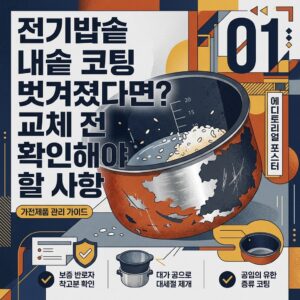 ai thumbnail poster 전기밥솥 내솥 코팅 벗겨졌다면 교체 전 확인해야 할 사항 1789024452