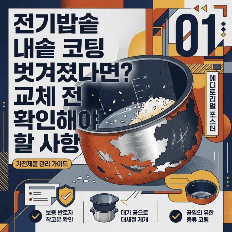 ai thumbnail poster 전기밥솥 내솥 코팅 벗겨졌다면 교체 전 확인해야 할 사항 1789024452