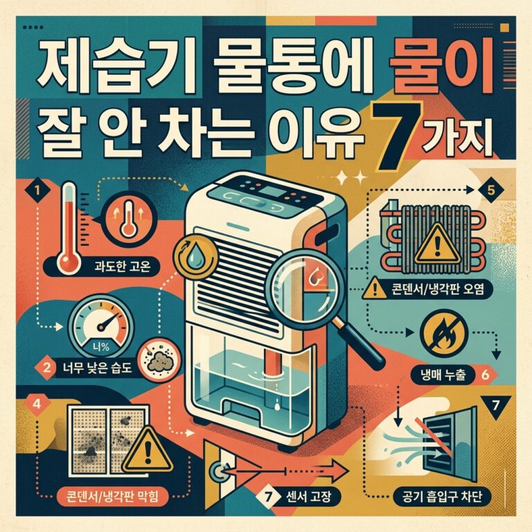 ai thumbnail poster 제습기 물통에 물이 잘 안 차는 이유 7가지 1789022173